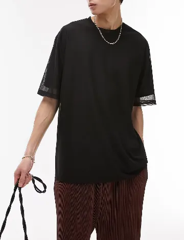 Tricou Oversize Topman, negru
