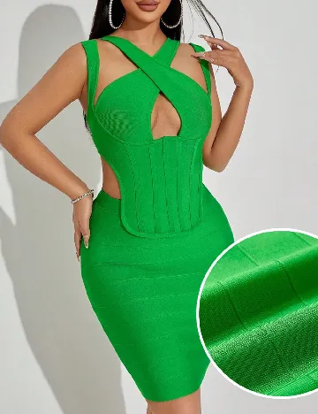 Rochie scurta SHEIN, verde Verde