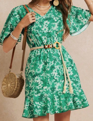Rochie scurta SHEIN, verde
