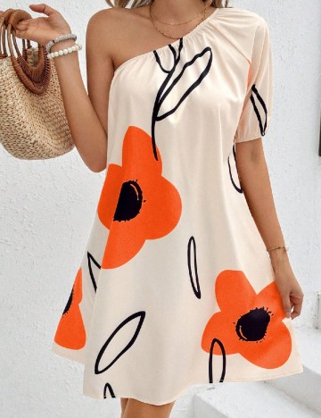 Rochie scurta SHEIN, crem