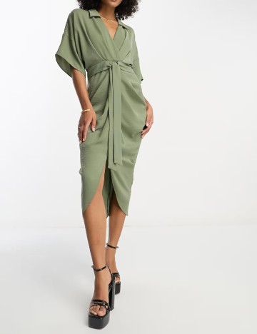 Rochie medie ASOS, verde