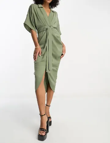 Rochie medie ASOS, verde
