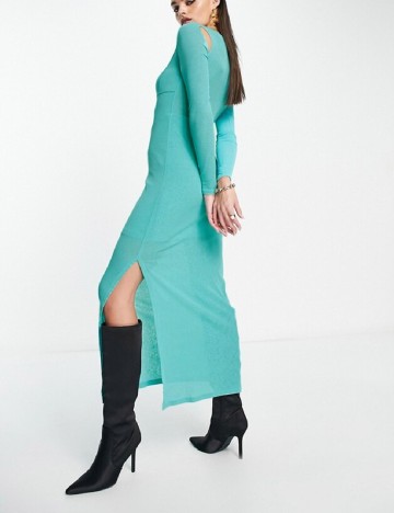 Rochie medie Annorlunda, turcoaz