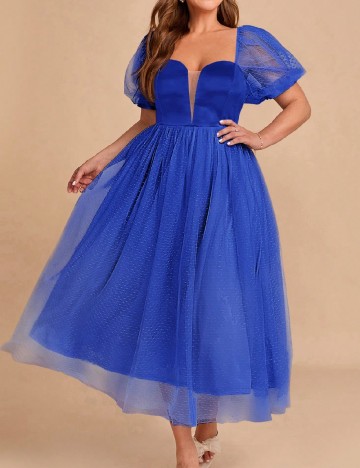 Rochie lunga SHEIN CURVE, albastru