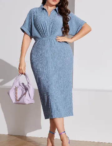 Rochie medie SHEIN CURVE, albastru