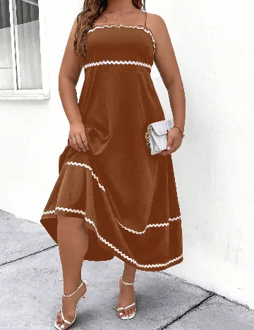 Rochie lunga SHEIN CURVE, maro