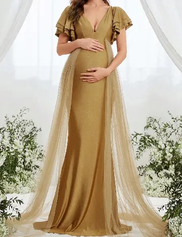 Rochie lunga SHEIN Maternity, maro