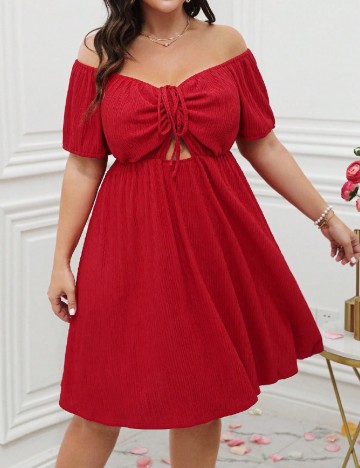 Rochie scurta SHEIN CURVE, rosu