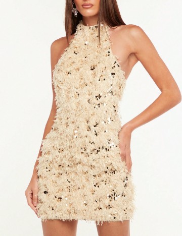 Rochie scurta SHEIN, crem