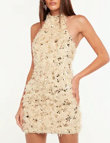 Rochie scurta SHEIN, crem