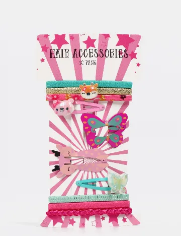 Set clame de par 10 bucati Little Concepts, mix culori Mix culori