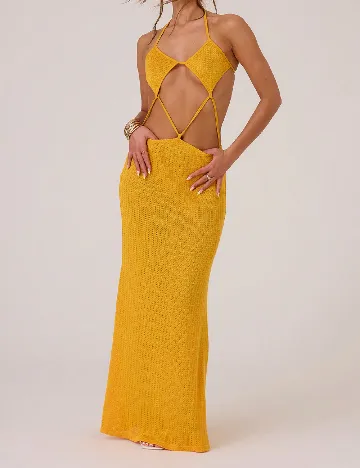 Rochie lunga Musera, galben