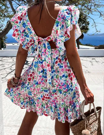 Rochie scurta SHEIN, floral print