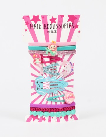 Set Clama de par 10 bucati Little Concepts, mix culori