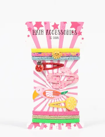 Set clame de par 10 bucati Little Concepts, mix culori Mix culori
