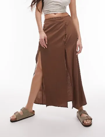 Fusta Top Shop, maro