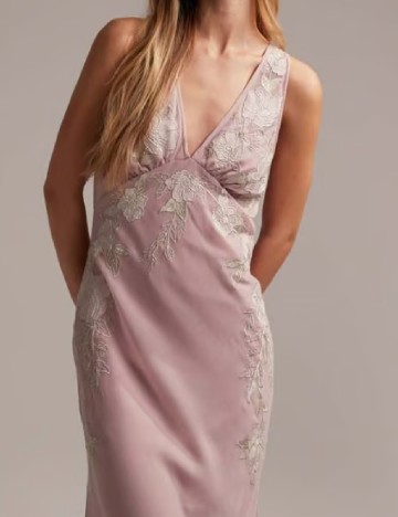 Rochie lunga ASOS, roz pudra