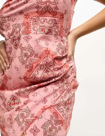 Rochie medie ASOS Curve, roz