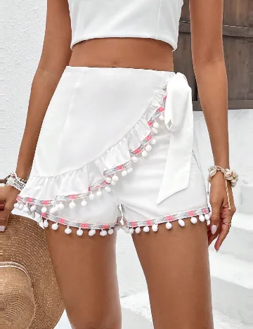 Pantaloni scurti SHEIN, alb