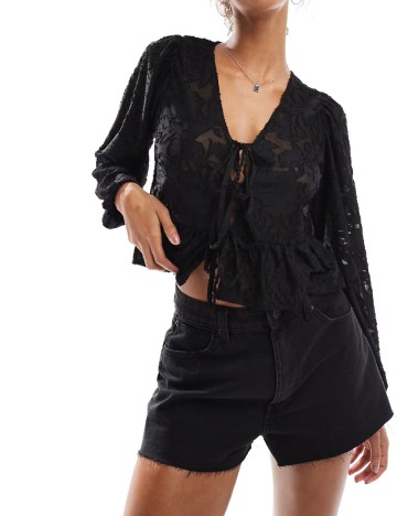 Pantaloni scurti ASOS, negru
