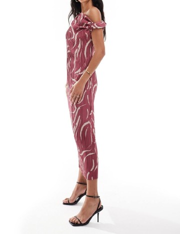 Rochie medie ASOS, roz pudra inchis
