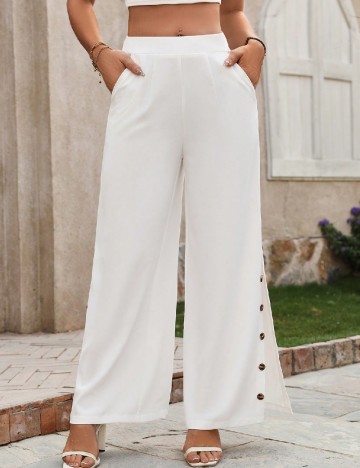 Pantaloni SHEIN, alb