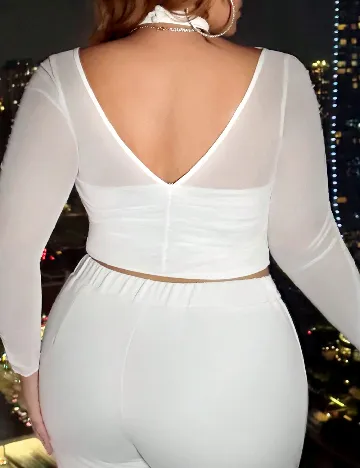 Top SHEIN CURVE, alb Alb