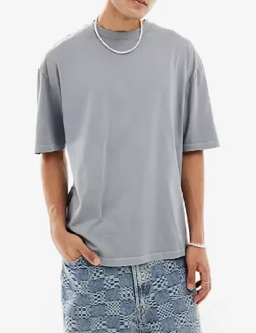 Tricou Oversize COLLUSION, gri Gri