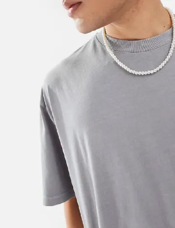 Tricou Oversize COLLUSION, gri Gri