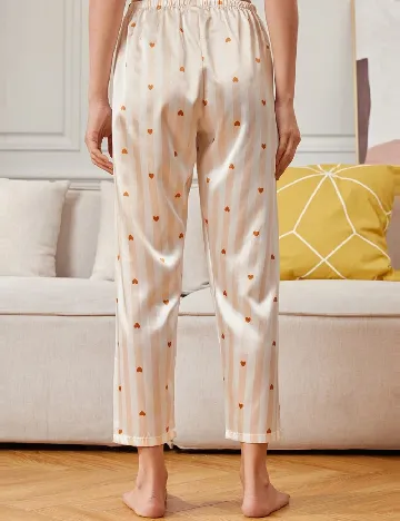 Pantaloni de pijama SHEIN, crem Crem