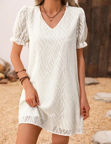 Rochie scurta SHEIN, ecru