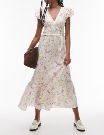 Rochie medie & other stories, ecru