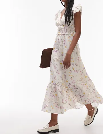 Rochie medie & other stories, ecru