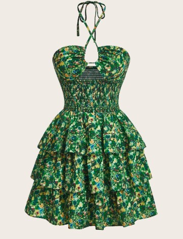 Rochie scurta SHEIN, verde