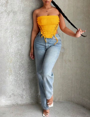 Top SHEIN, portocaliu