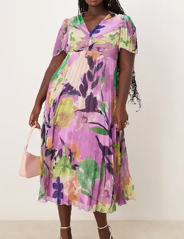 Rochie medie ASOS Curve, mix culori