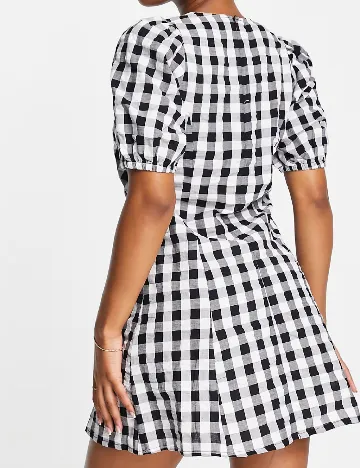 Rochie scurta Monki, alb/negru