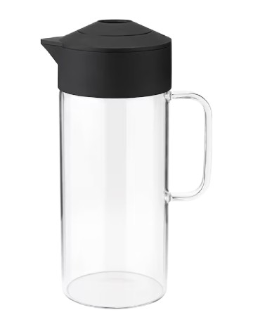 Carafa din sticla borosilicata cu capac de silicon, 1L., transparent