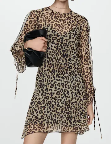 Rochie scurta Mango, animal print Animal print