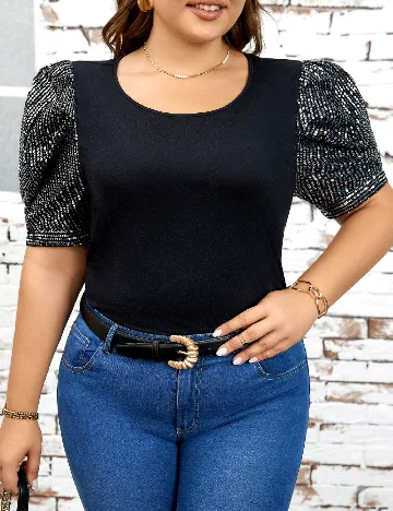 Bluza SHEIN CURVE, negru Negru