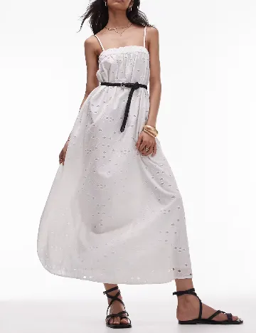 Rochie lunga Top Shop, alb Alb