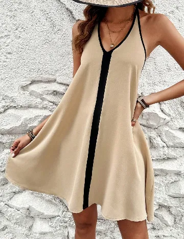 Rochie scurta SHEIN, crem