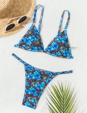 Costum de baie SHEIN, floral print Floral print