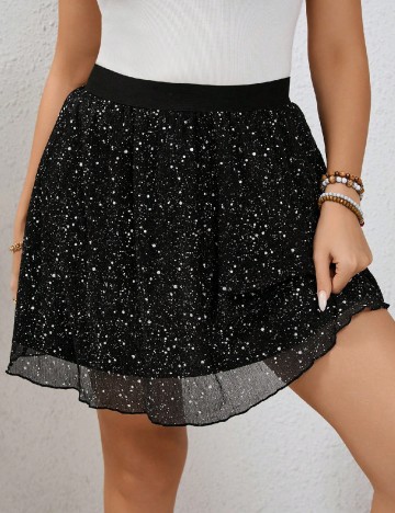 Fusta SHEIN CURVE, negru
