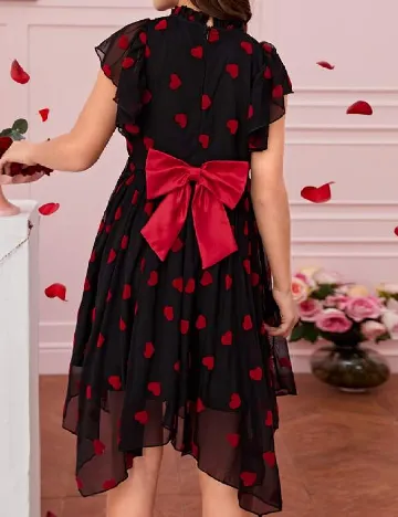 Rochie Shein Kids, negru/rosu