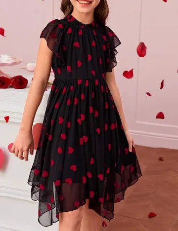 Rochie Shein Kids, negru/rosu