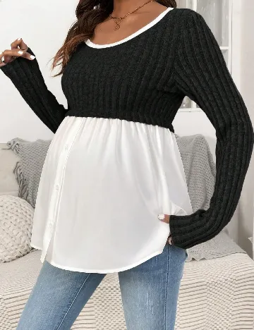 Bluza SHEIN Maternity, negru