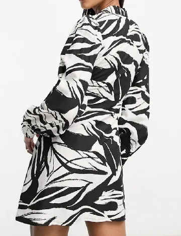 Rochie scurta New look, alb/negru Alb