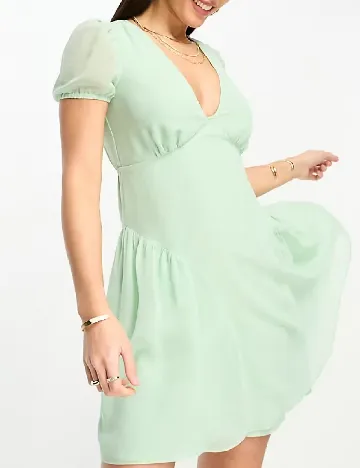 Rochie scurta ASOS, verde Verde