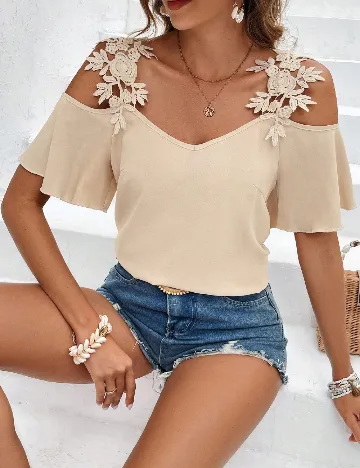 Bluza SHEIN, crem Crem